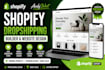 design a branded one product shopify dropshipping store