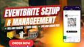 set up, plan and manage your event, webinar, eventbrite event