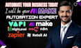 setup make com automation,zapier,python using ai,fix make com