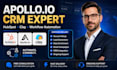 setup apollo io sequences, clay com, hubspot CRM workflow and automation