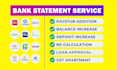 do bank statement editable format USA , UK , stub for loan compilance