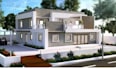 design modern architectural exterior facade and 3d house rendering work