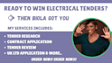 win electrical tender, electrical works, electrical contracts, bid proposal, ltd