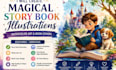 create magical children book illustrations and covers