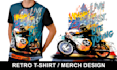 create bold retro t shirt and merch artwork