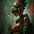 do a cyberpunk anime art