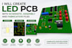 create led pcb with schematic, mcpcb, assembly and fabrication ready files