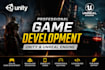 do 2d, 3d mobile game development as unity, unreal engine game developer