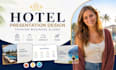 hotel presentation design, tourism business presentation slides