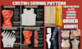 create sewing pattern and sewing instruction PDF for clothing brand and etsy