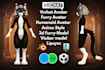 create custom furry vrchat and vtuber avatar model rigged with facial tracking