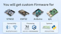 develop esp32, nrf52, stm32, and raspberry pi firmware solutions