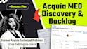 provide acquia meo jira backlog and resource plan with estimates