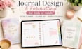create digital planner, interactive PDF, fillable journal and ebook design