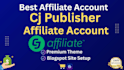 create cj publisher affiliate account setup