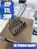 design 3d cad models from 2d drawings into stl, 3mf or step for 3d printing