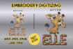 digitize your logo for embroidery in dst, pes, emb and all machine formats