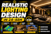 do architectural lighting design, dialux evo and realistic lighting renders