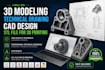 do 3d modeling, technical drawing cad design, stl file for 3d printing