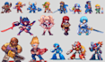 do animated pixel character sprite assest game character