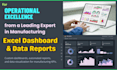 excel dashboard KPI report and data analysis for manufacturing and business