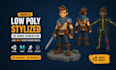 create a low poly stylized 3d game character and unity ready rigged model