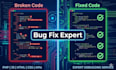 fix react js, javascript, HTML and CSS bugs
