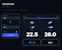 provide an NFL dashboard with live matchup projections