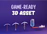 create game ready 3d props and low poly assets