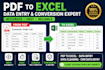 convert PDF to excel with accurate data entry