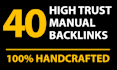 manually create high authority profile backlinks with high trust flow