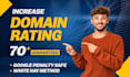 increase ahref domain rating dr, moz domain authority da using high quality link