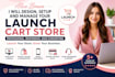 create a high converting launch cart ecommerce website