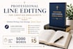 proofread christian manuscript with line editing