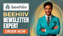 beehiiv setup, beehiiv landing page, redesign beehiiv newsletter design website