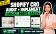 audit and implement shopify conversion rate optimization shopify cro fixes