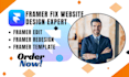 design a clean and responsive website using framer