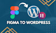 convert figma to a responsive wordpress landing page or homepage using elementor