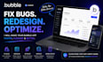 fix bubble io bugs, redesign bubble website and optimize app