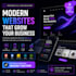 develop a modern frontend and backend website