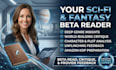 be your sci fi beta reader, fantasy, thriller, science fiction book beta reader
