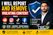 report and remove violating content from reddit instagram tiktok facebook