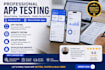 do QA testing, app testing, website testing, and ios app review