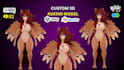 make vtuber avatar for vseeface, vrchat, animaze, nsfw furry model and rigging