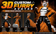 do vrchat furry avatar, vrchat avatar, nsfw avatar, vrc avatar, vtuber, vrm