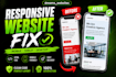 fix responsive websites issues in HTML CSS