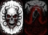 draw dark art, horror, skull, metal illustration