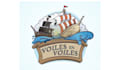make amusement park logo with a zip line and aerial courses