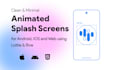 design an animated splash screen for IOS and android app using lottie and rive