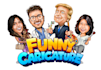 draw funny cartoon illustration